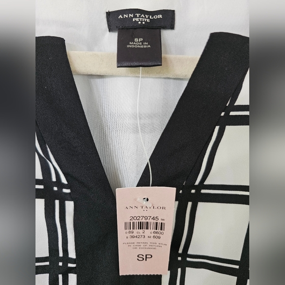 NWT Ann Taylor Monochrome Checkered Mini Dress - Picture 2 of 10